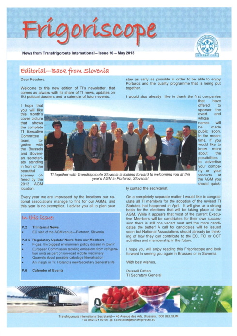 FRIGORISCOPE - ISSUE 16 - mai 2013