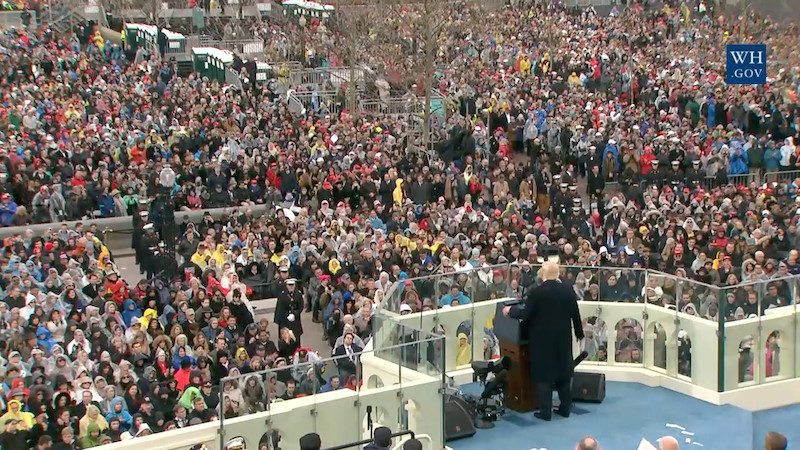 Discours de Donald J. Trump 45e Président des Etats-Unis d'Amérique le 20 janvier 2017 © capture d'écran de La Maison Blanche - WhiteHouse.gov