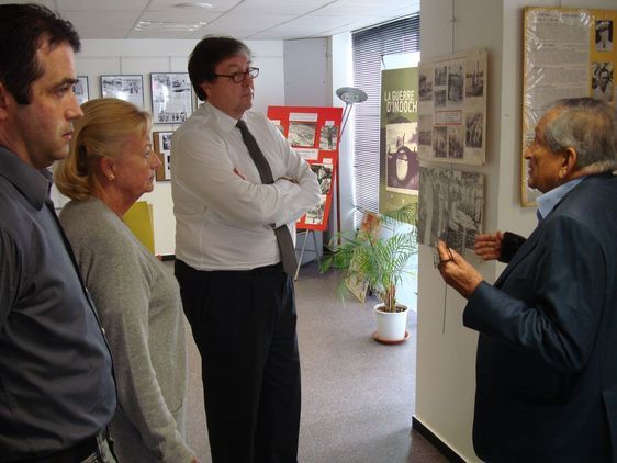 Patrick Guiraud, Martine Aurillac, Gilles Bonnier et un ancien combattant