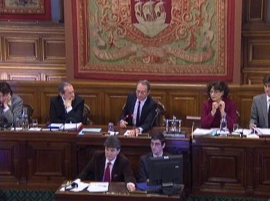 Bertrand Delanoë, Maire de Paris, et à sa droite Michel Gaudin, Préfet de Paris