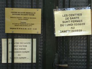 Femeture du mois d'août 2009 en pleine tourmente