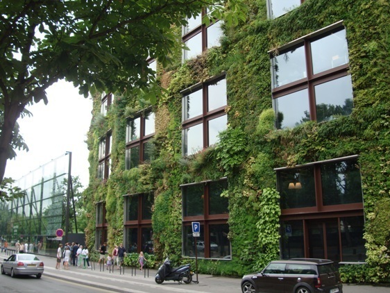 (c) Oeuvre de Patrick Blanc : facade végétalisée du Musée du quai Branly