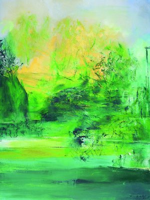 (c) Zao Wou-Ki - Untitled (Sans titre, 2005) - Huile sur toile : 130 x 97 cm Collection particulière - (c) Adagp, Paris 2010