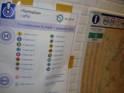 Le trafic du 7 septembre