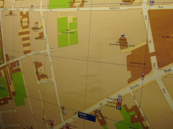 Le nom de Laennec absent du plan du quartier Laennec dans le 7e arrondissement de Paris