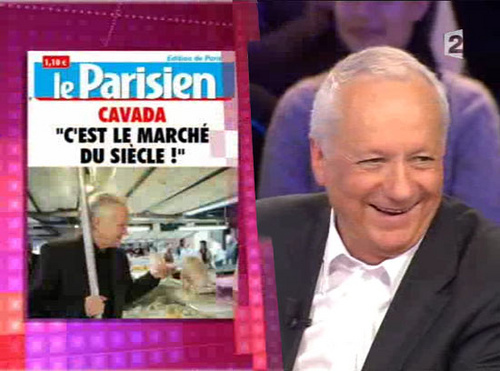 Jean-Marie Cavada invité de Laurent Ruquier sur France 2 en janvier 2008, en pleine campagne municipale à Paris
