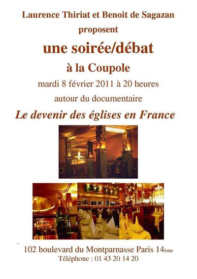 8 février 2011 : Le devenir des églises à la Coupole