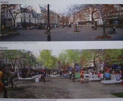 Place Jussieu - Crédits photos : Apur / Philippe Drancourt & agence Grapheine.