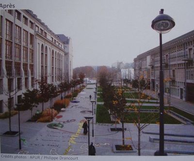 Allée des Grands Moulins - Crédits photos : Apur / Philippe Drancourt.