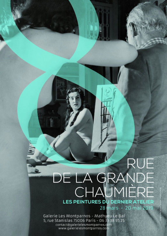 Exposition 8 rue la grande chaumière dans le 6e arrondissement de Paris © galerie Les Montparnos