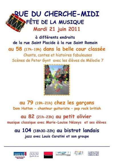 21 juin 2011 : La rue du Cherche-midi en musique 