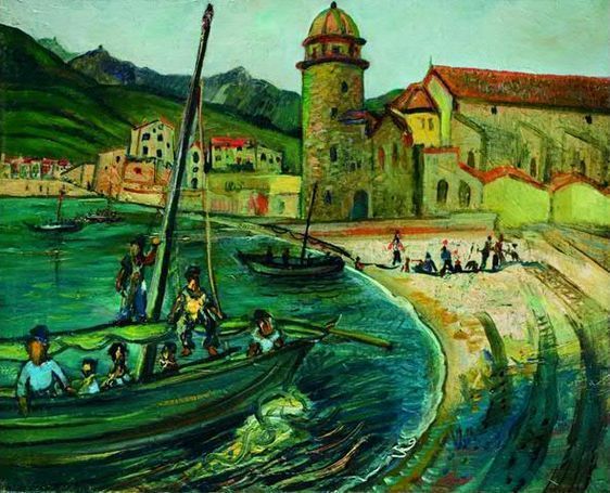 n° 65 - Abraham Mintchine (1898-1931), Collioure, Huile sur toile 32.50 x 40cm. Estimation 10.000 € - 15.000 € © Société de ventes volontaires Millon et associés.