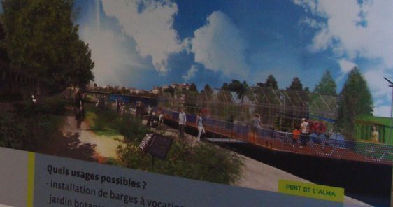 5 sites à aménager rive gauche : Port de Solférino, Port des Invalides Concorde, Pont Alexandre III, Port du Gros Caillou, Pont de l'Alma liaison avec la Tour Eiffel (c)  Apur - J.C. Choblet.