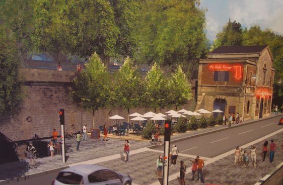 4 sites à aménager rive droite : Port des Célestins, Port de l'Hôtel de Ville, Jardin des Tuileries Musée d'Orsay, Palais de Tokyo Musée Branly (c)  Apur - J.C. Choblet.