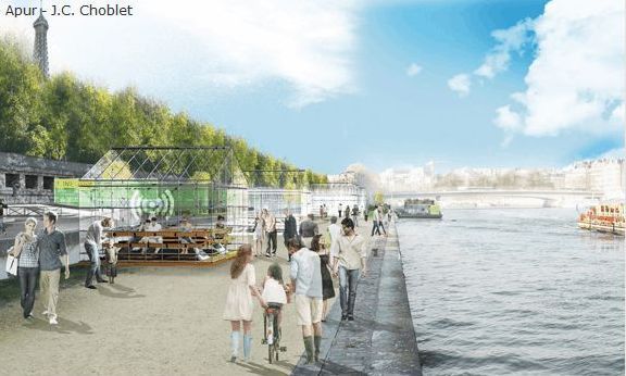 (c) Apur - J.C. Choblet - Aménagements du Port du Gros Caillou : pour ou contre ?