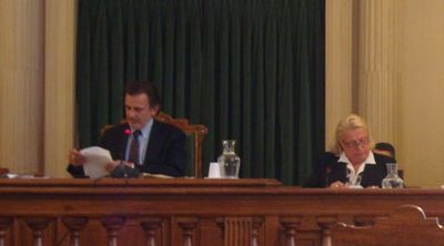 A gauche : Jean-François Legaret, maire du 1er arrondissement, le 12 septembre 2011 - Photo : VD.