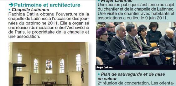 Compte-rendu de mandat 2011 de Rachida Dati.