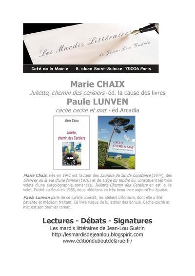 A l'affiche du mardi littéraire au café de la mairie le 4 octobre 2011 (c) AVN.