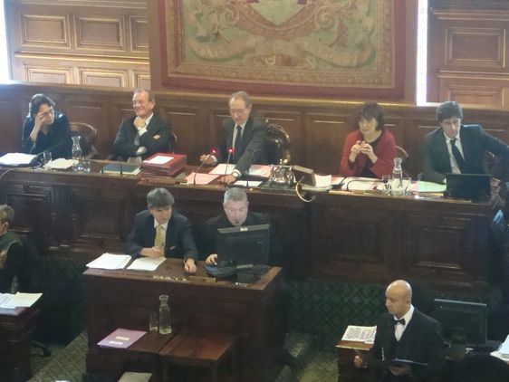 Michel Gaudin à la droite de Bertrand Delanoe au conseil de Paris - Photo : VD.