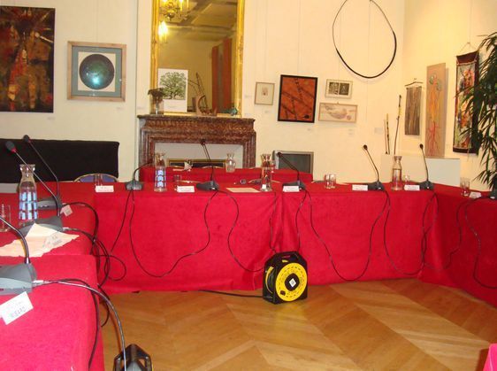 Le conseil d'arrondissement a lieu dans la salle des expositions - Photo : VD.