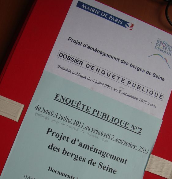 Projet d'aménagement des berges de Seine.