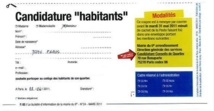 Bulletin à découper et à renvoyer à la mairie pour se porter candidat au conseil de quartier (c) Direction générale des services de la mairie du 6e arrondissement de Paris.