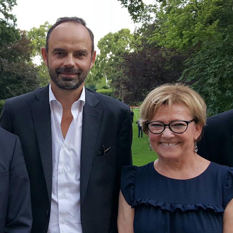 Patricia Gallerneau avec Edouard Philippe - Juillet 2017 © page Facebook souvenirs de Patricia Gallerneau