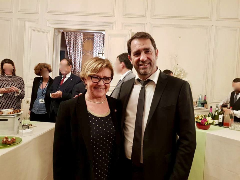 Patricia Gallerneau et Christohe Castaner le 24 janvier 2018 © Souvenirs sur la page Facebook de Patricia Gallerneau.