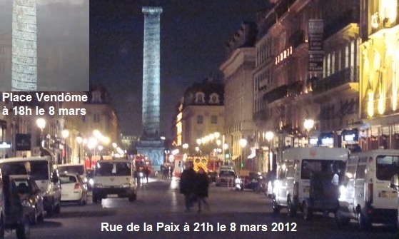 La place Vendôme enfumée - Photos : TC et VD.