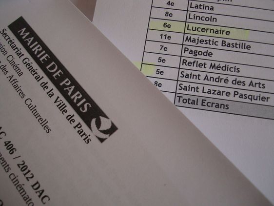 Projet de délibération sur les cinémas et salles d'art et d'essai SG 144 - DAC 406 - DAC 407.