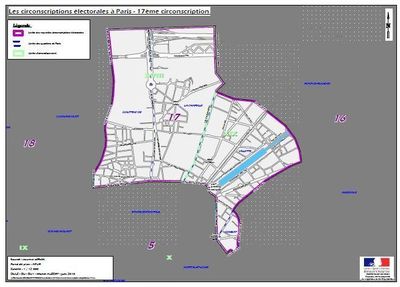 La 17e circonscription de Paris (c) Ministère de l'intérieur.