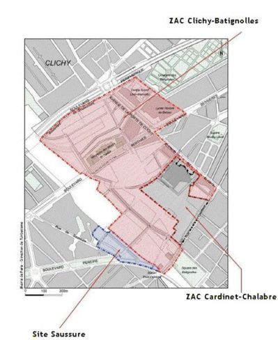 ZAC Cardinet Chalabre (c) Direction de l'Urbanisme de la Ville de Paris.