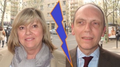 Valérie Paparemborde (UMP) et Thierry Coudert (Vice-président de l'UMPPA au Conseil de Paris).