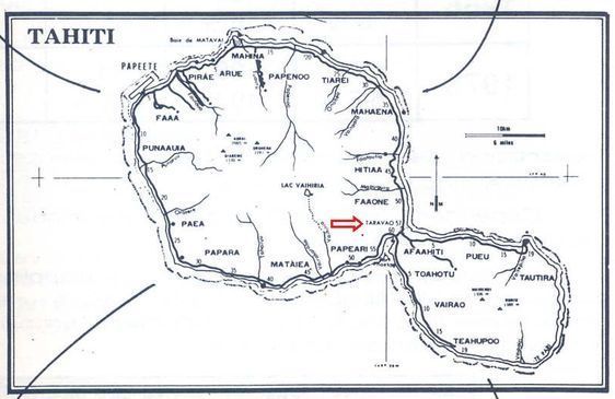 La ville de Taravao est située à l'isthme de Tahiti, entre Tahiti Nui et Tahiti Iti