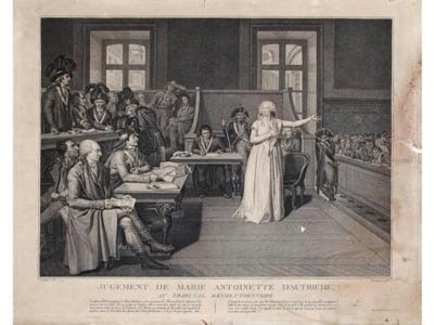 Jugement de Marie-Antoinette par le Tribunal révolutionnaire (c) Etude Coutau-Bégarie.