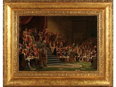 Louis XVIII préside l’ouverture de la session des Chambres (c) Etude Coutau-Bégarie.