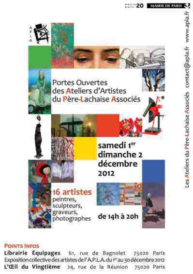 1er et 2 décembre 2012 : Portes ouvertes des Ateliers du Père Lachaise