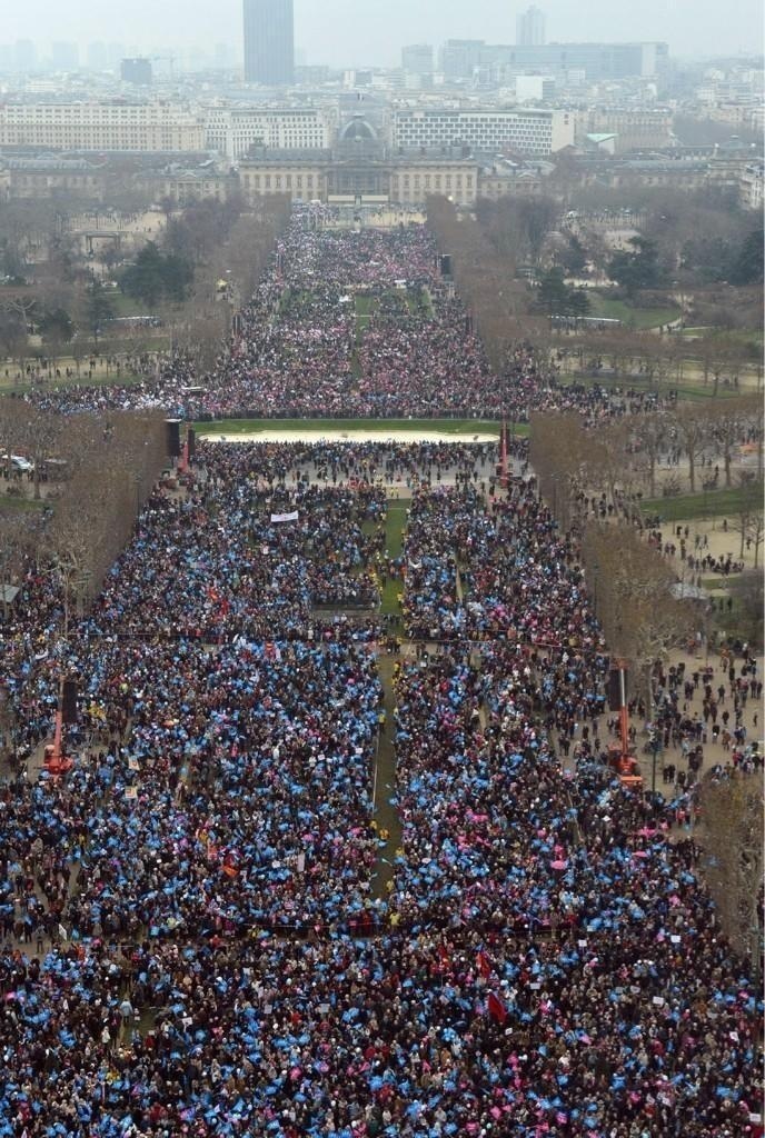 Vue sur le Champ de Mars le 13 janvier 2013 de 15h à 19h (c) Photo DR.