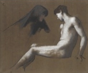 (c) Jean-Jacques Henner (1829-1905), Saint Sébastien, vers 1887-1888 Huile sur carton Paris, musée national Jean-Jacques Henner © RMN-Grand Palais / Franck Raux.