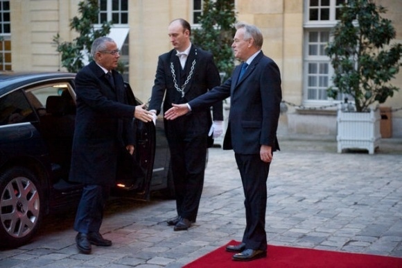 Visite officielle de Ali Zeidan à Paris avec Jean-Marc Ayrault le 13 février 2013 - Crédit photo - Benoît Granier / Matignon.