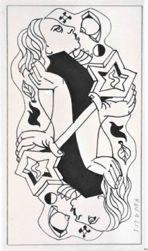 André Masson, gouache 27,9x16,7cm, March 1941, Marseille, Novalis, Mage d'Amour, coll. Musée Cantini, Marseille © ADAGP, Paris, 2020, Photo Ville de Marseille, distribution RMN Paris, Jean Bernard