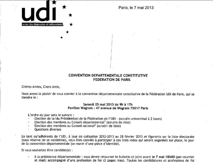 UDI Des instances départementales sous tension