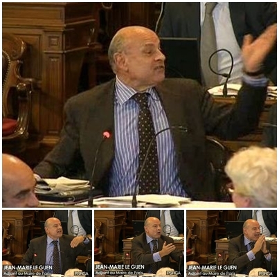 Jean-Marie Le Guen (PS) conteste avoir traité les élus de la droite parisienne "d'élus d'extrême droite", ayant déclaré "vous êtes l'extrême pointe de la réaction dans ce pays" - captures d'écran paris.fr