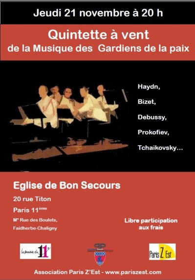 Musique des Gardiens de la Paix en l'Eglise de Bon Secours