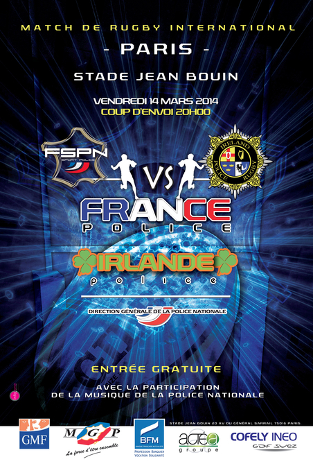 Match international Police contre Police au rugby 