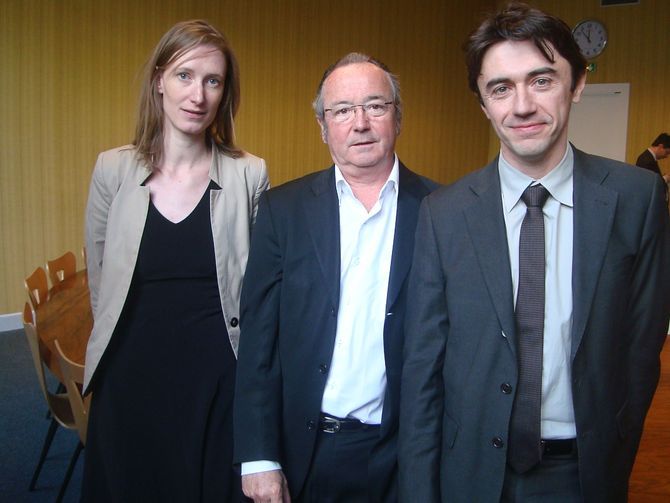 Maud Gatel (Modem) Vice-présidente du groupe UDI Modem, Eric Azière (UDI) président du groupe UDI Modem et Yann Wehrling, porte-parole du groupe - Photo : VD.