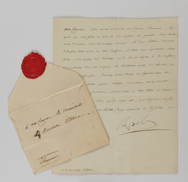 Lot 35 Napoléon 1er à la Maréchale Bessières © Maître Jean-Pierre Osenat et Osenat Fontainebleau - Estimation : 4.000 à 5.000 €, frais en sus à 25 % TTC.