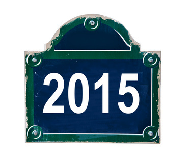 Plaque de rue 2015 sur Paris Tribune © Delphotostock - Fotolia.com