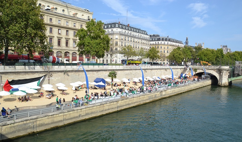 Gaza Plages à Paris le 13 août 2015.