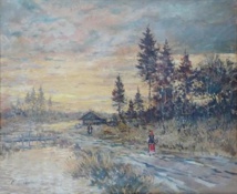 lot 182 - Scène paysanne de Russie par  K. Korovine © Etude E. Aubert